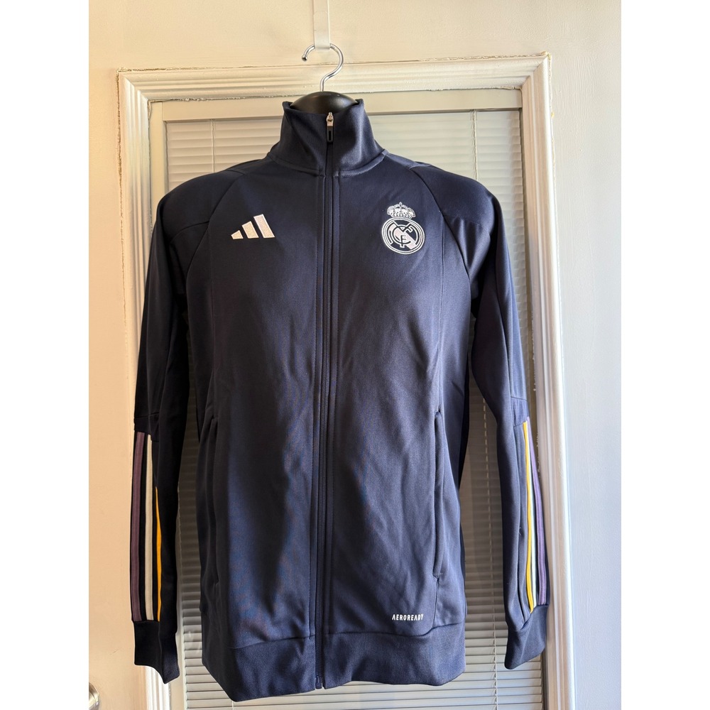 Adidas Real Madrid Training Jacket women's XS Navy Blue AEROREADY Full Zip